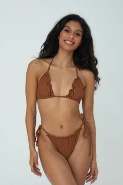 MAYA TOP (BROWN)>Bright Swimwear Clearance